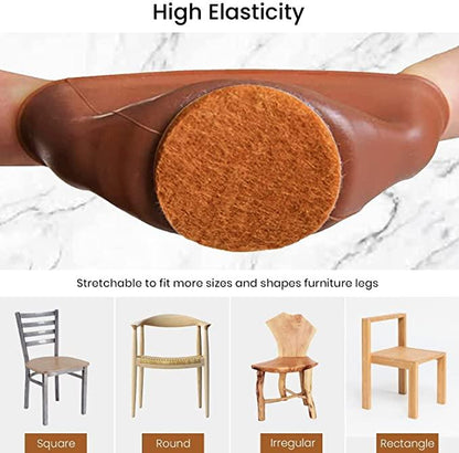 NOBILEA Silicone Chair Leg Protectors with Felt