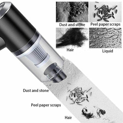 Portable Car Vacuum Cleaner & Blower | USB Rechargeable, Handheld, Cordless