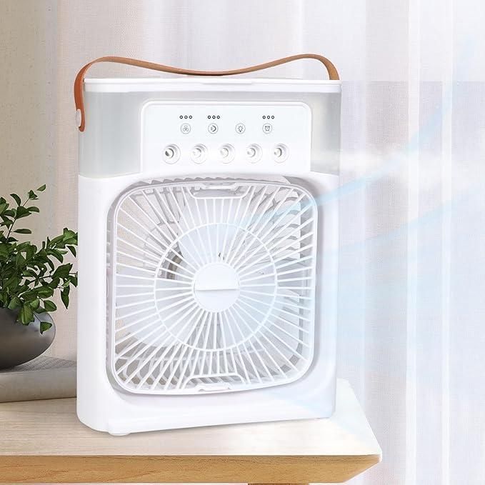 Portable USB Mist Fan | 3-in-1 Air Cooler & Humidifier for Home & Office