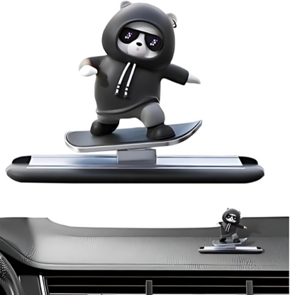 Car Dashboard Panda Showpiece – Black (Pack of 1)
