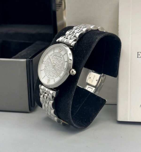 Emporio Armani Luxury Diamonds Two-Tone Watch for Her