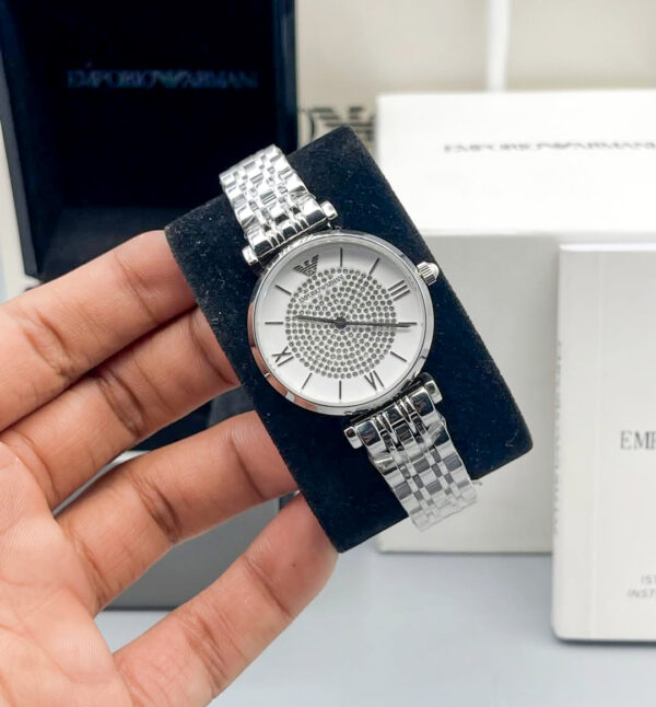 Emporio Armani Luxury Diamonds Two-Tone Watch for Her