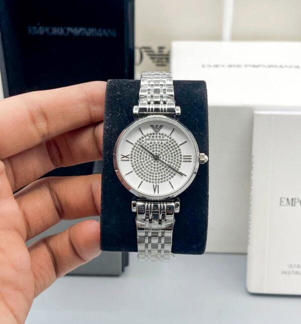 Emporio Armani Luxury Diamonds Two-Tone Watch for Her