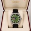 Cartier Automatic Round Men's Premium Leather Watch
