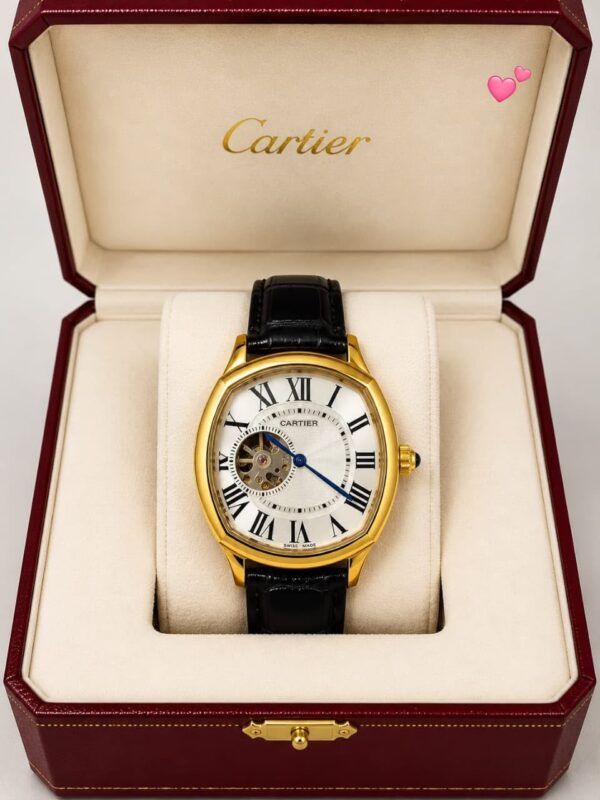 Cartier Automatic Round Men's Premium Leather Watch
